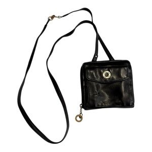 Perlina Black Soft Leather Mini Crossbody